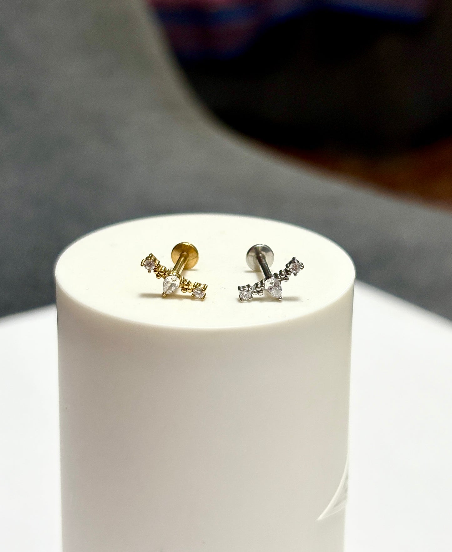 Arete piercing gota - Acero quirúrgico
