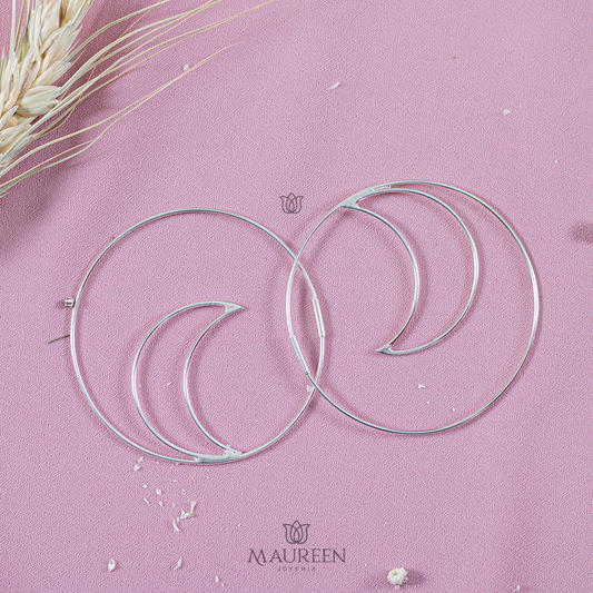 Argolla luna circular - Plata