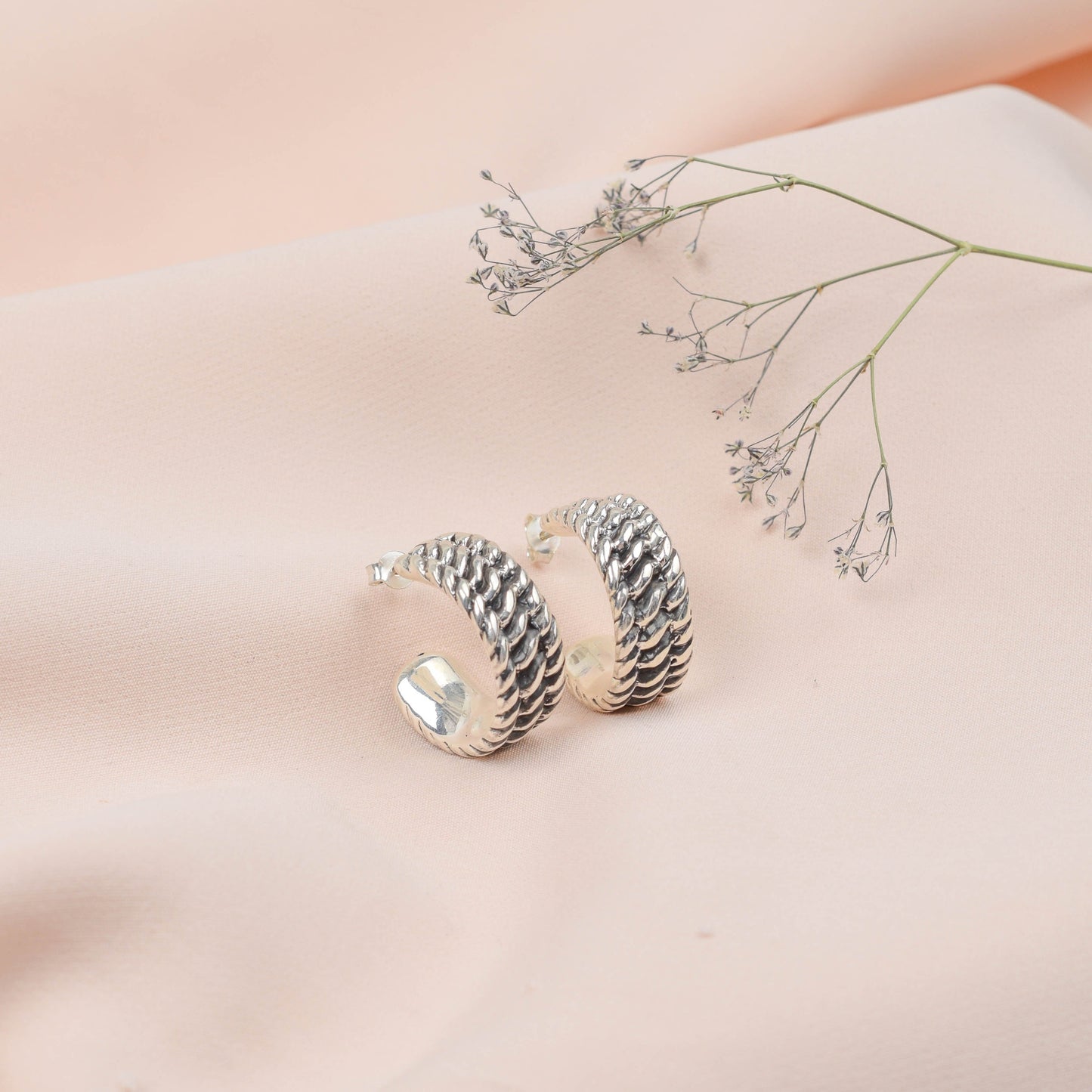 Argolla electroformatura con rayas - Plata