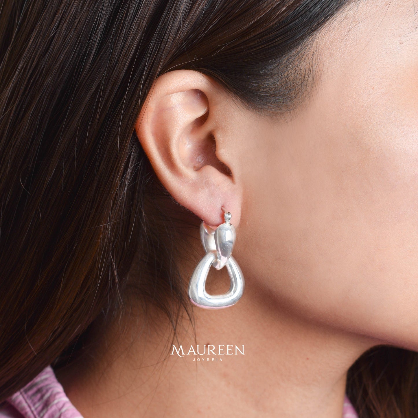 Argolla doble triangulo electroformatura - Plata