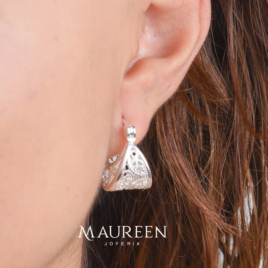 Argolla chunky canasta - Plata