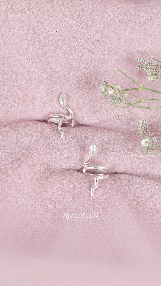 Argolla earcuff serpiente - Plata