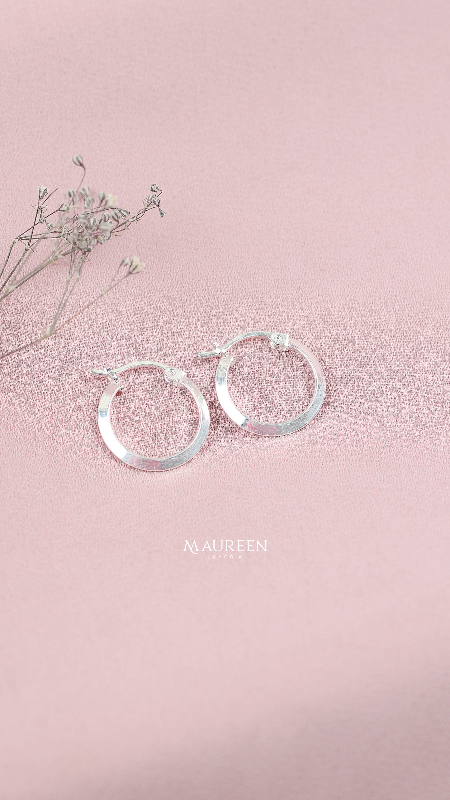 Argolla canoa circular borde puntiagudo - Plata