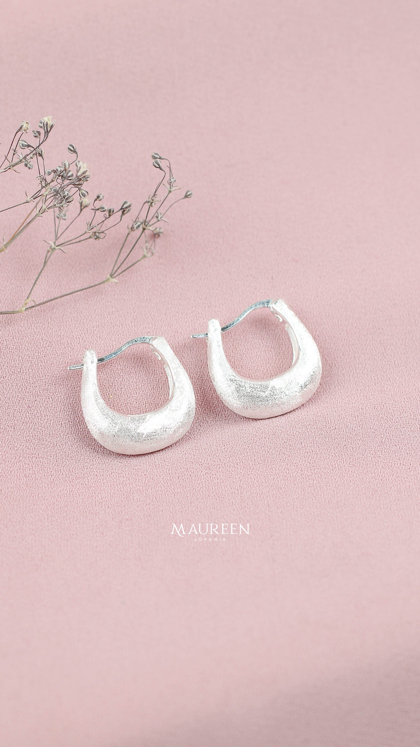 Argolla canoa satinada - Plata