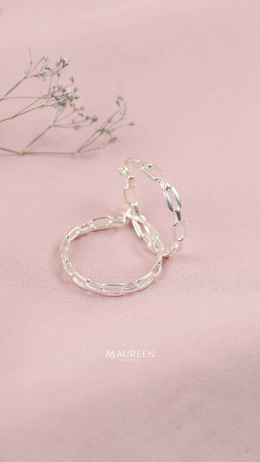 Argolla calada cadena - Plata