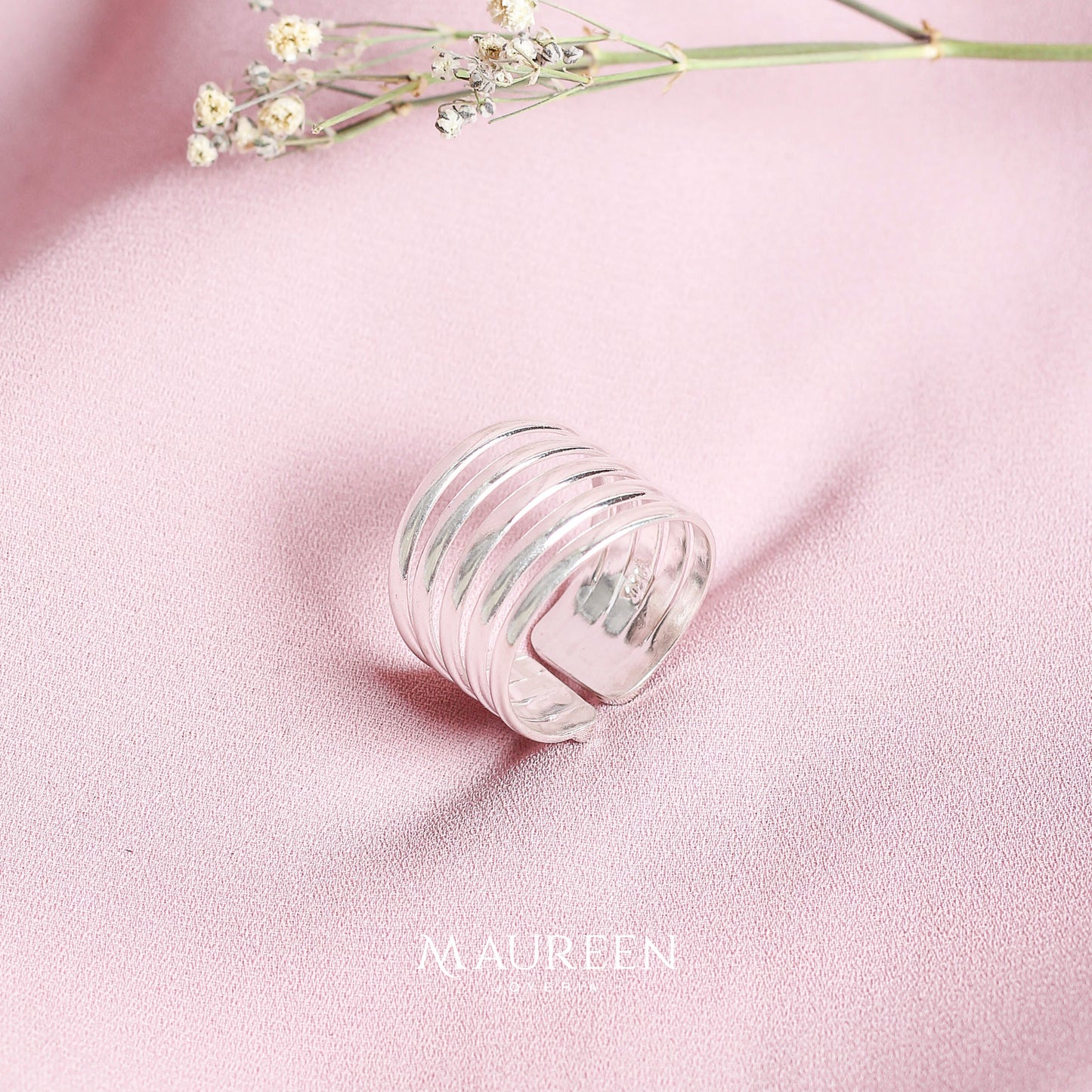 Anillo 5 rayas lisas
