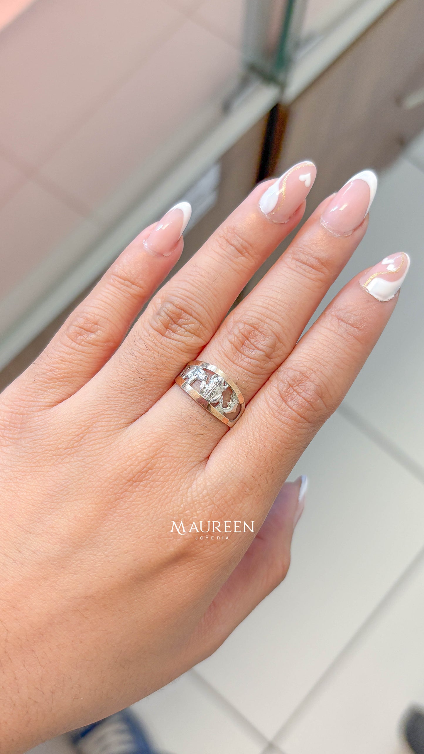 Anillo sapo delfin y elefante - Plata/Oro