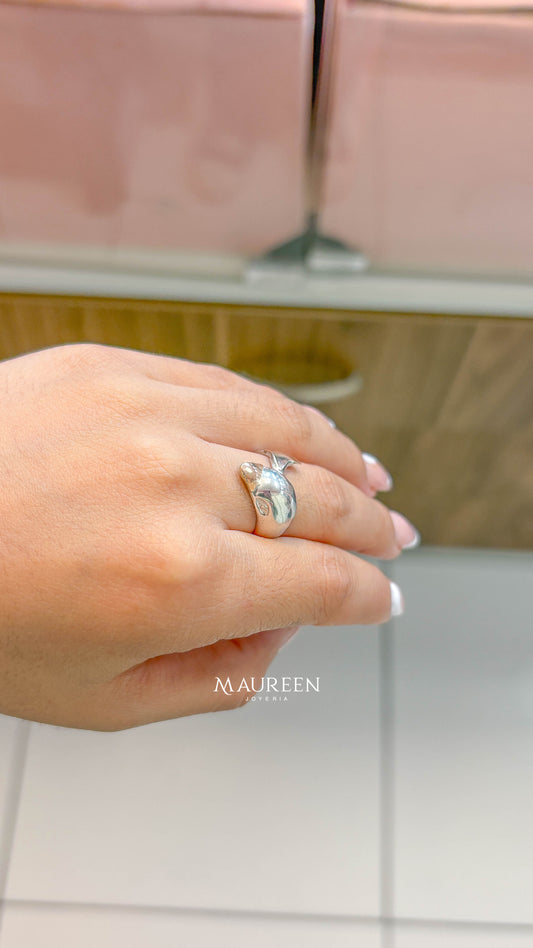 Anillo delfin - Plata/Oro