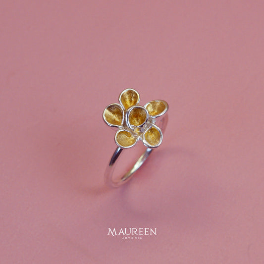 Anillo flor - Plata/Oro