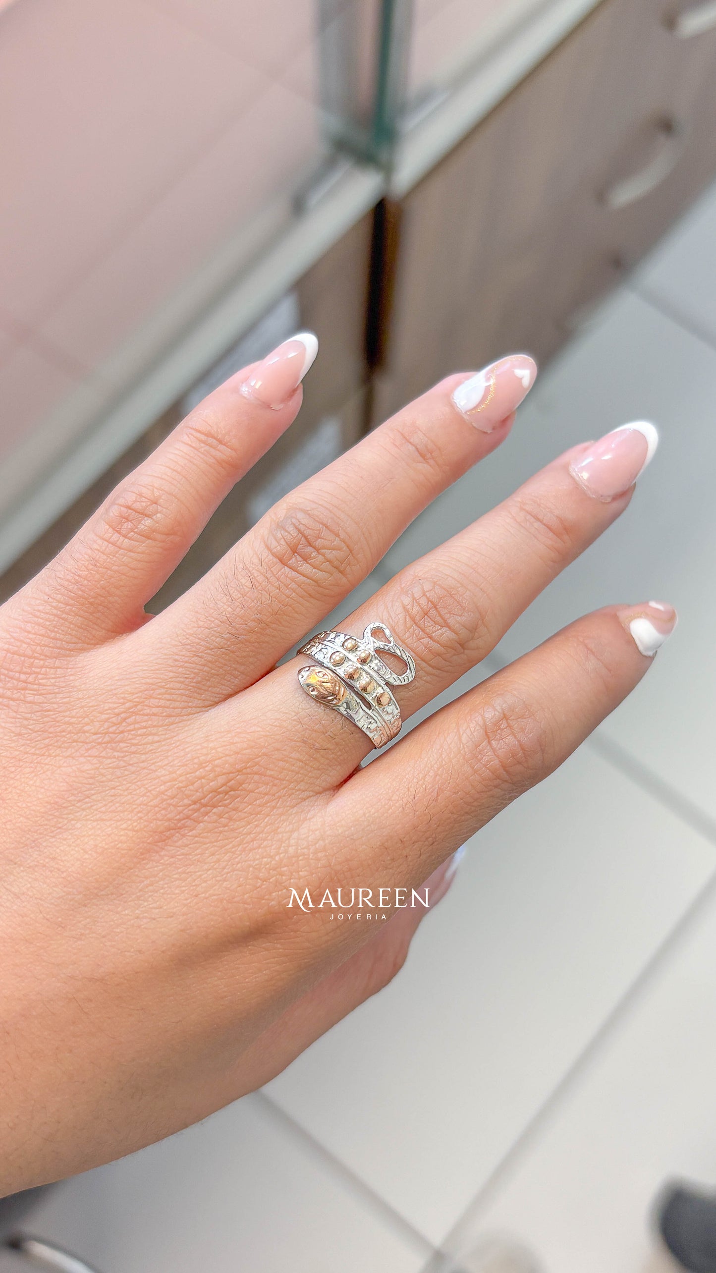 Anillo serpiente - Plata/Oro