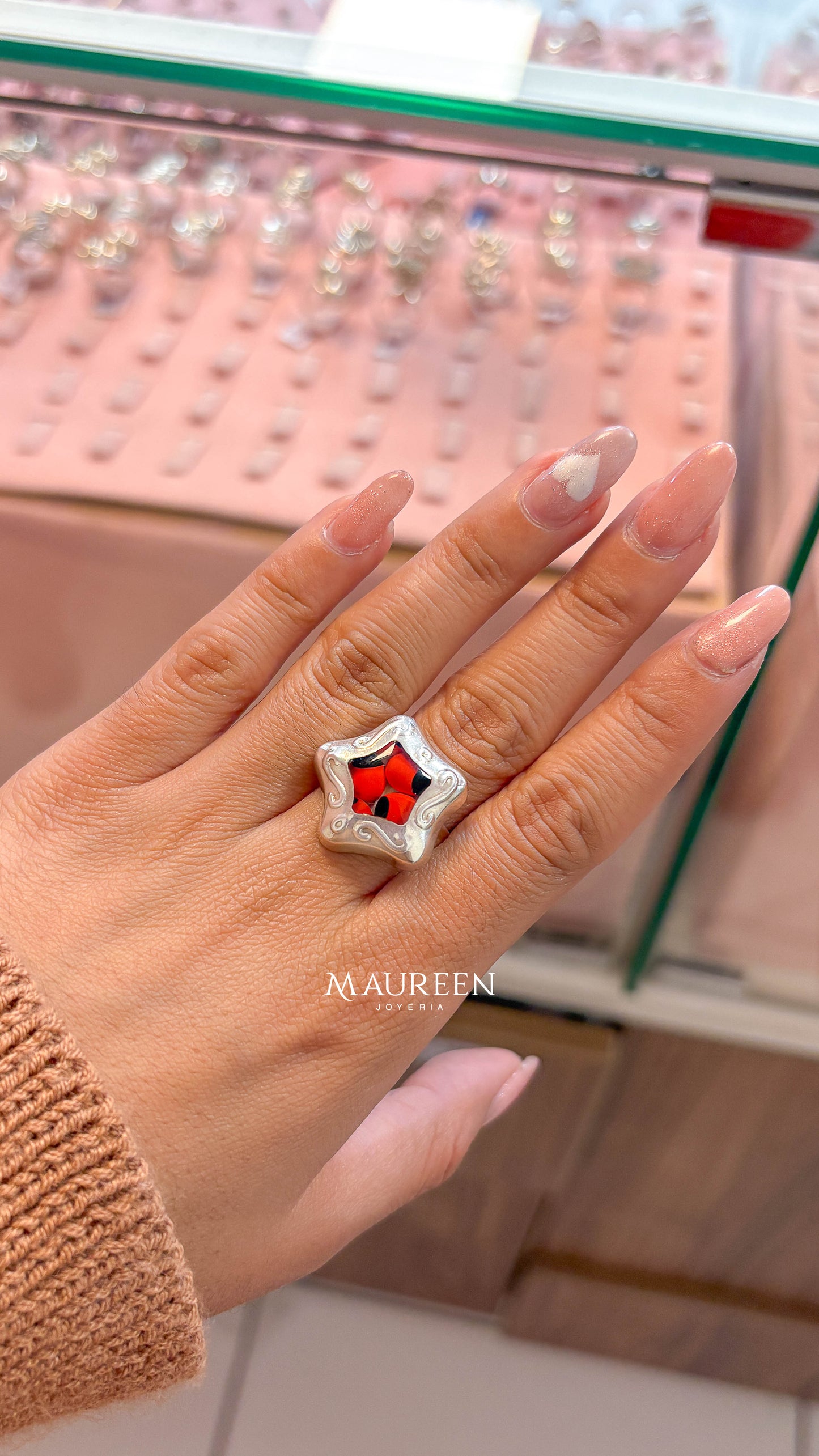 Anillo huayruro estrella - Plata