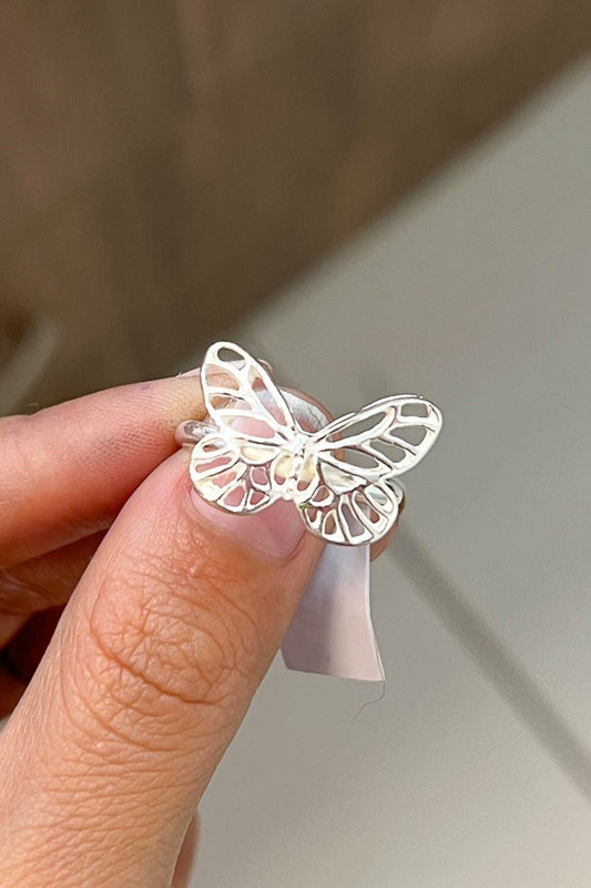 Anillo mariposa calada - Plata