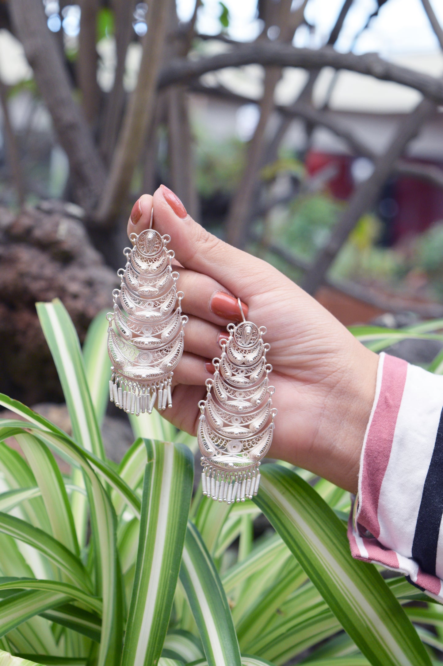 Arete filigrana capas - Plata