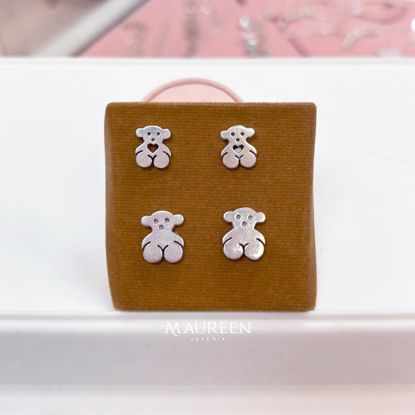 Arete oso tous encajonado - Plata
