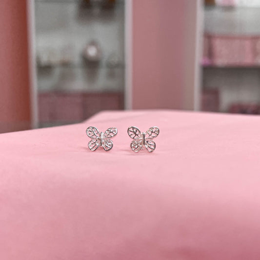 Arete mariposa - Plata