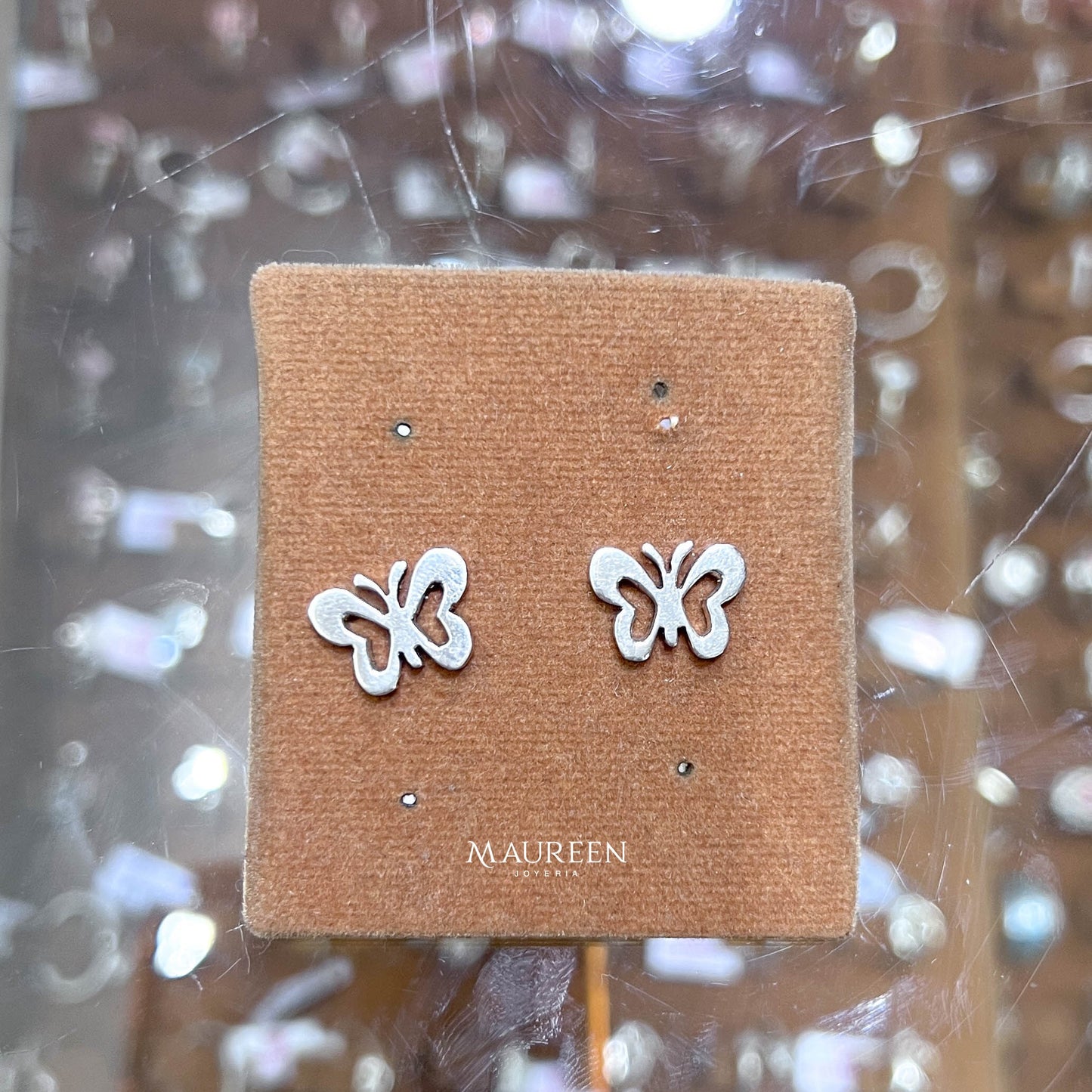 Arete mariposa - Plata