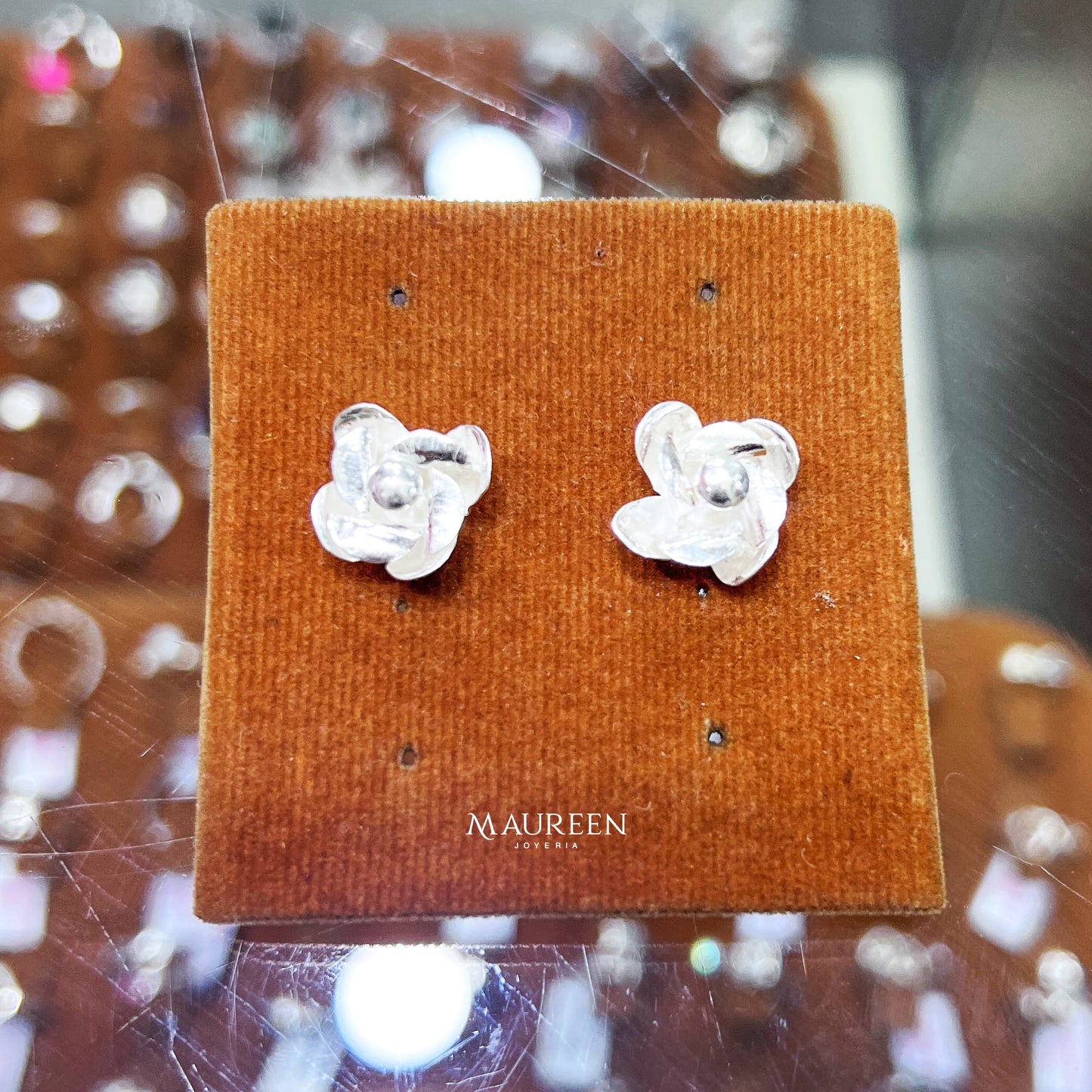 Arete Rosa 3D - Plata