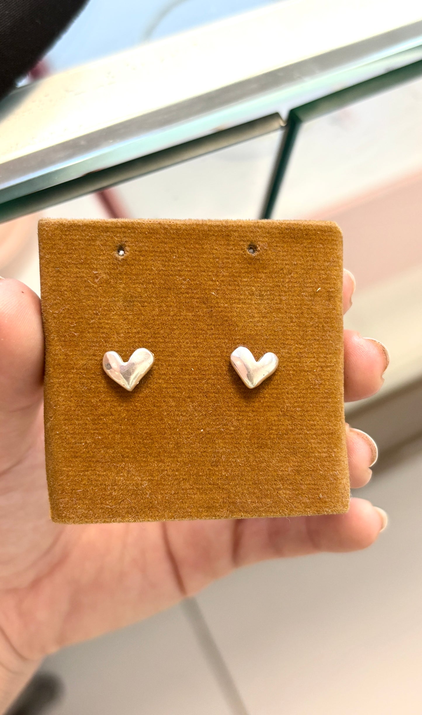 Aretes corazon bombacho - Plata