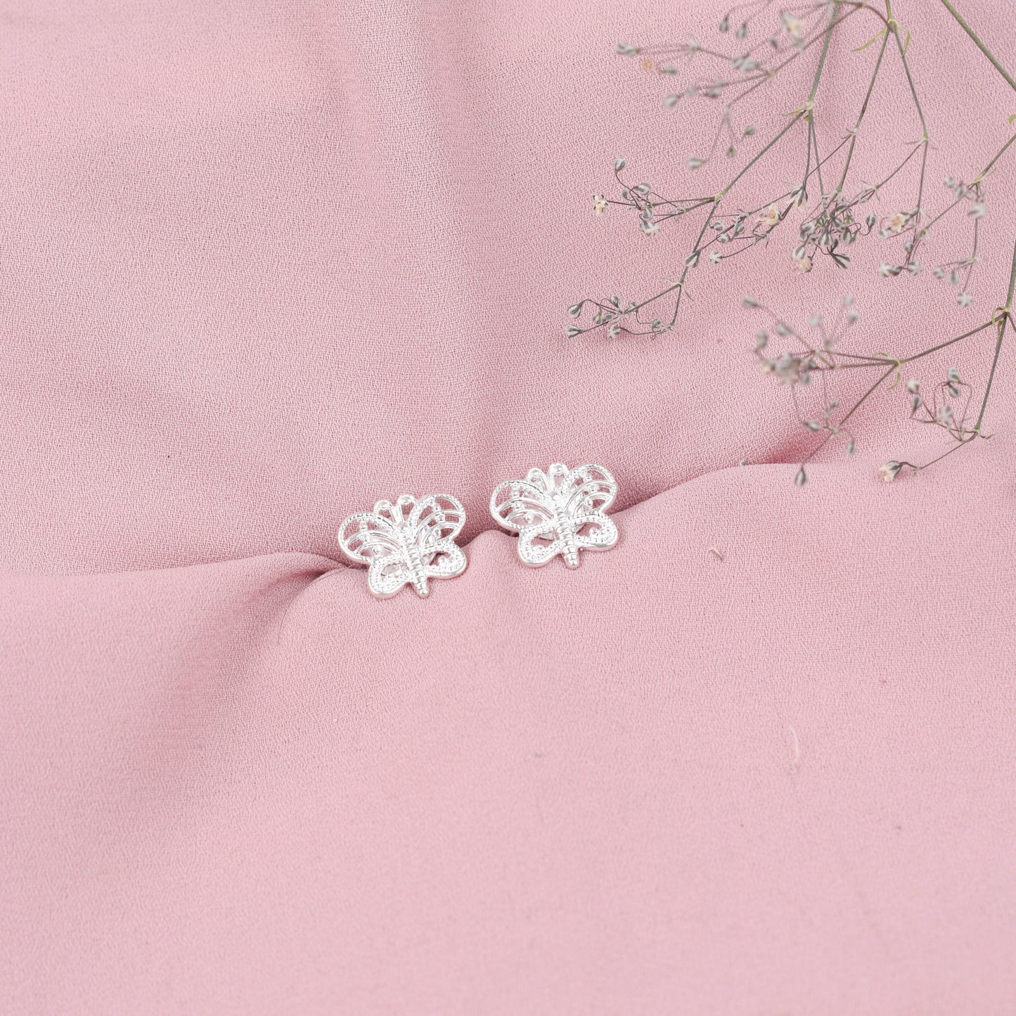 Arete mariposa filigrana - Plata