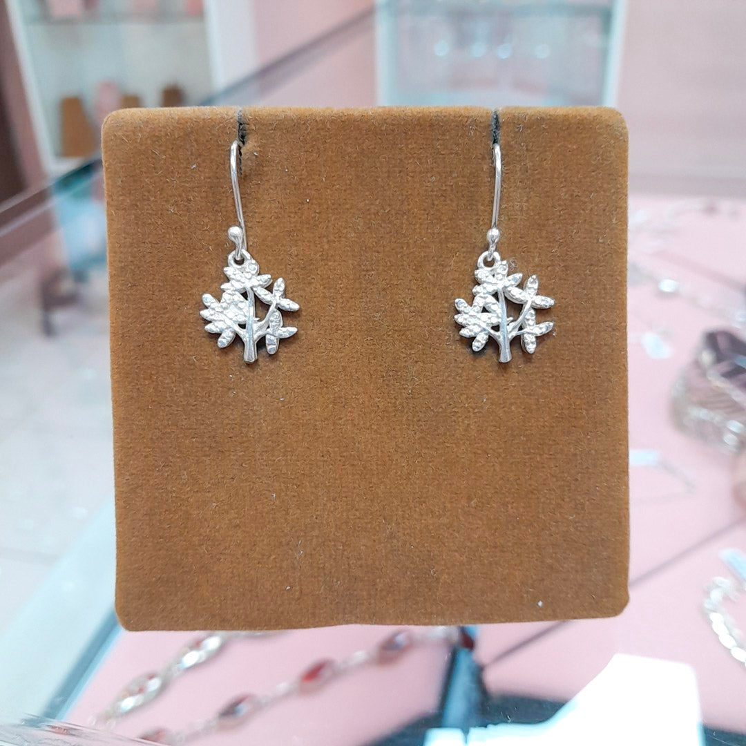 Arete arbol de la vida calado colgante - Plata