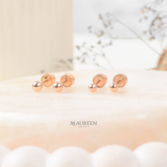 Aretes abridor bolita- Oro