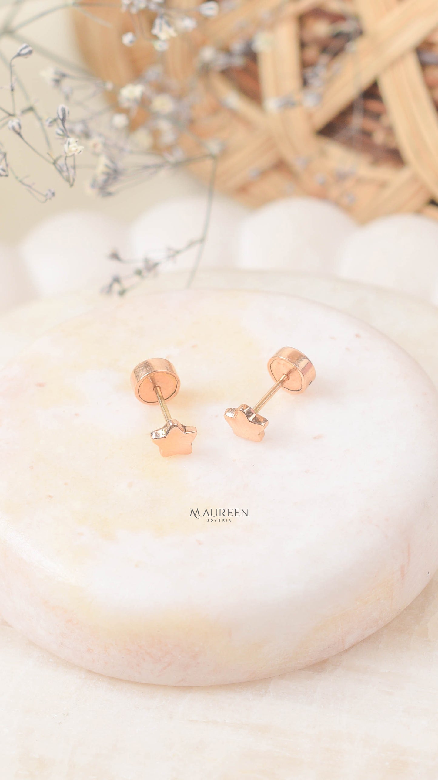 Aretes abridores estrella - Oro