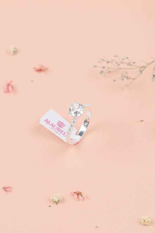 Anillo de compromiso circones - Plata