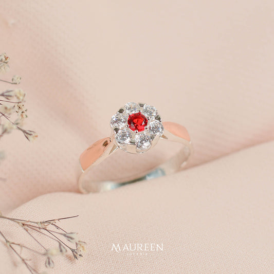 Anillo promesa flor plata/oro - Plata