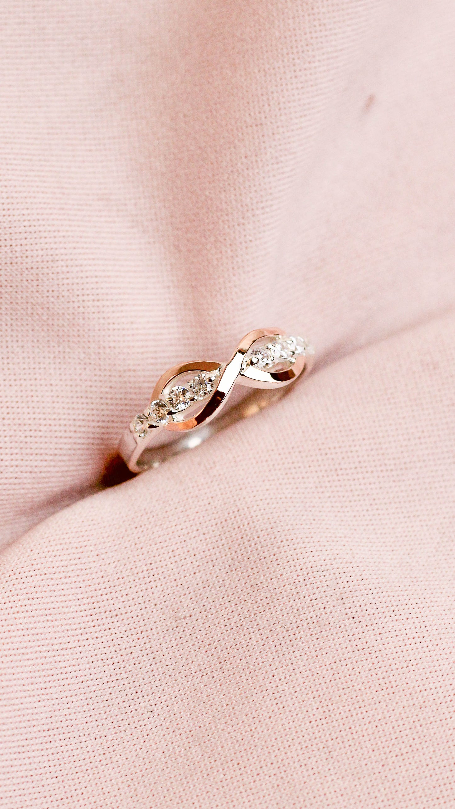 Anillo de promesa infinita - Plata/Oro