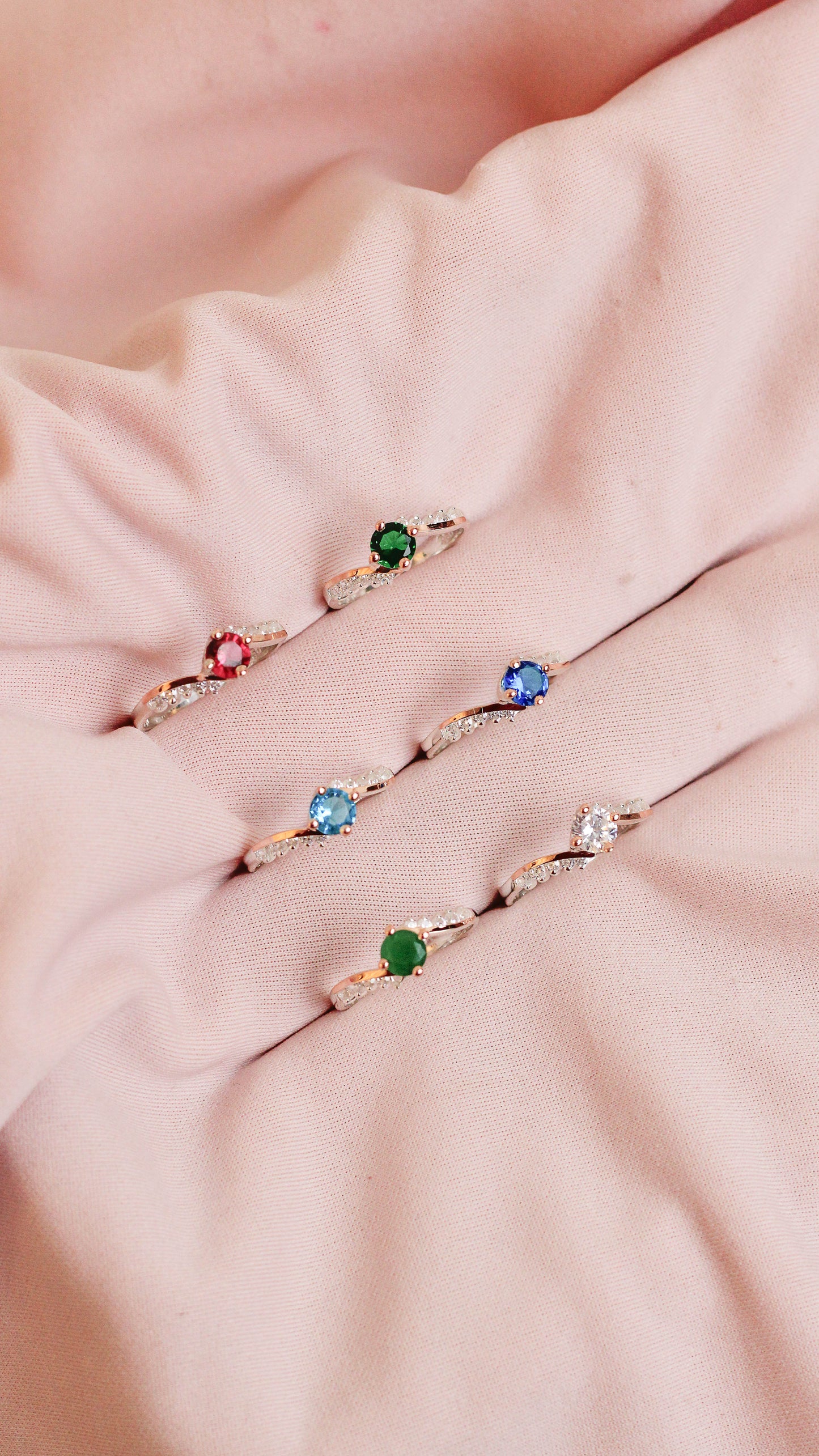 Anillo promesa solitaro - Plata/Oro