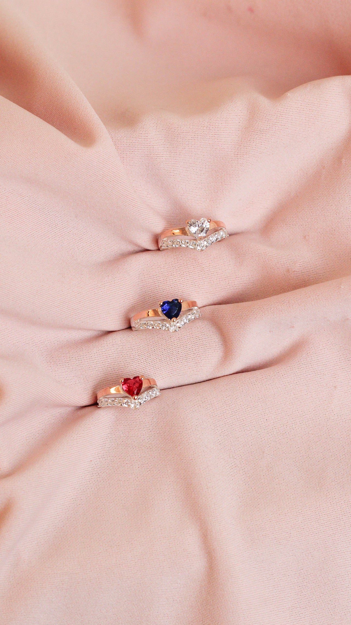 Anillo promesa corte princesa corazon - Plata/Oro