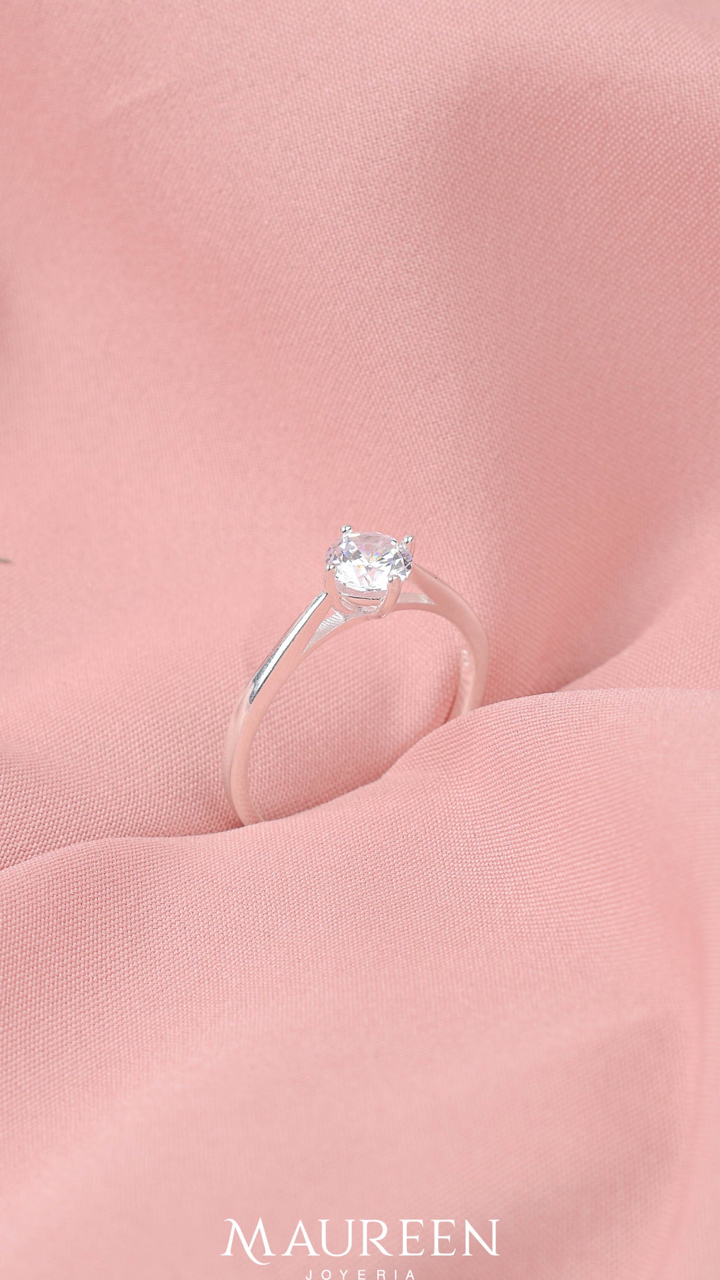 Anilo de promesa solitario - Plata