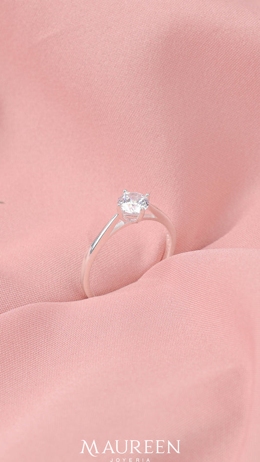 Anilo de promesa solitario - Plata
