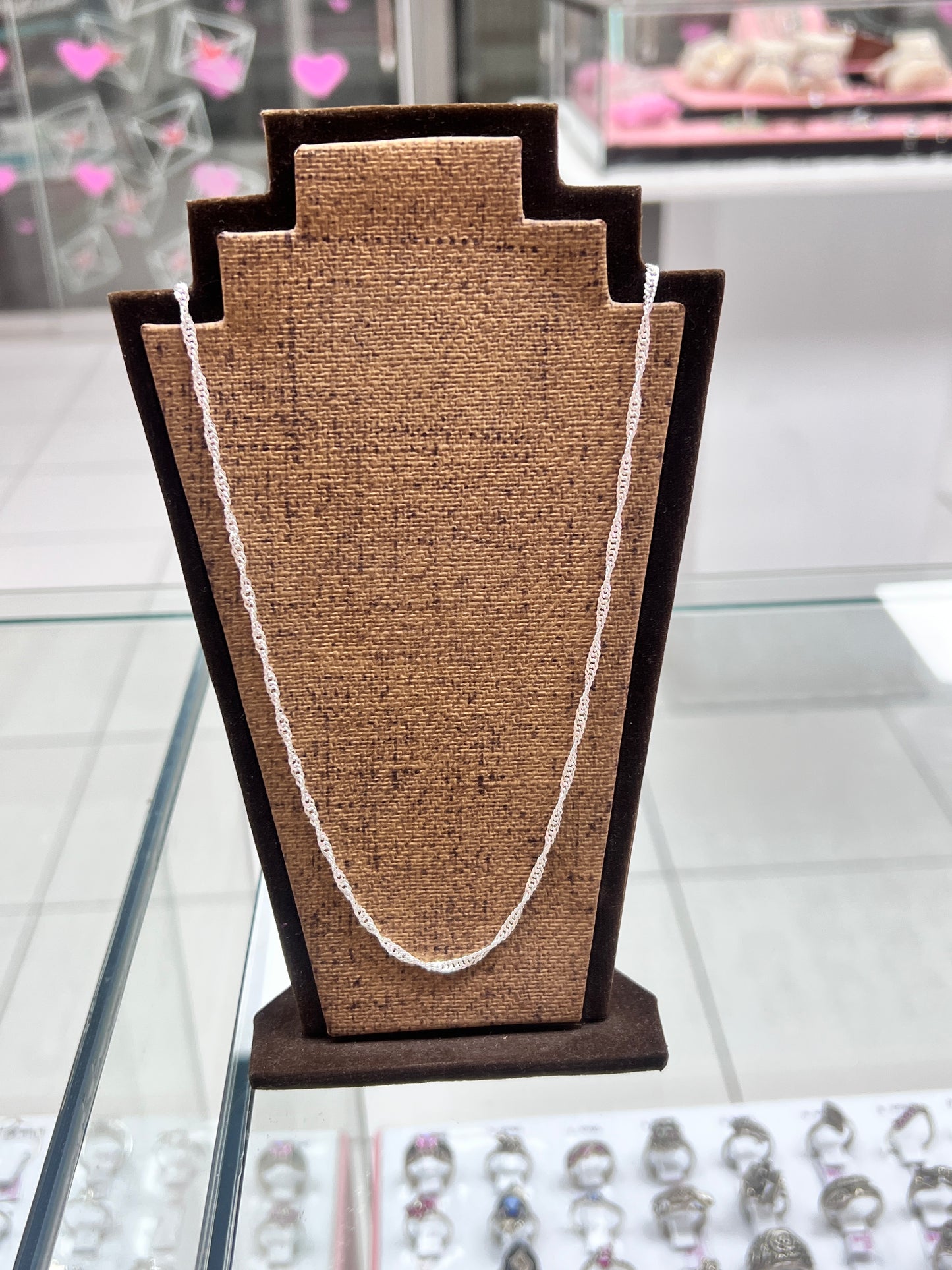 Cadena entorchada - plata