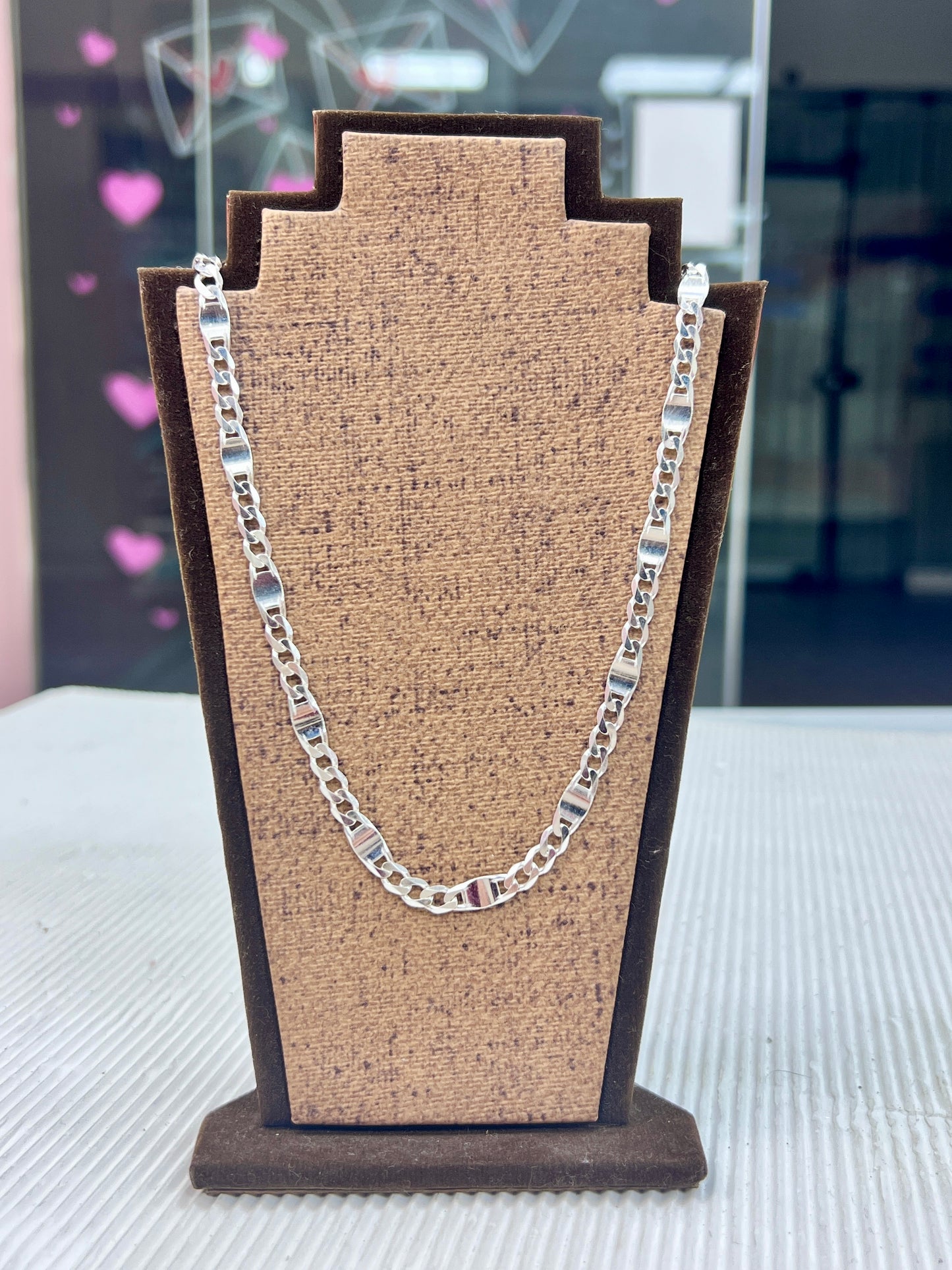 Cadena pancer stella gruesa - plata