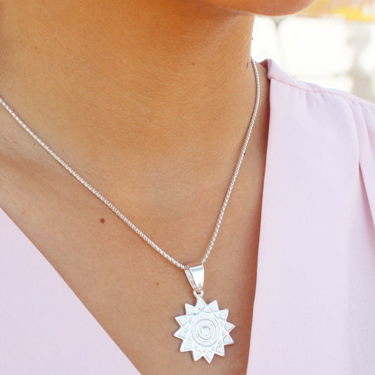 Cadena diamantada maya - Plata