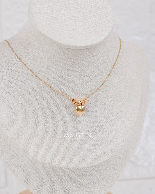 Collar corazón donas - Oro