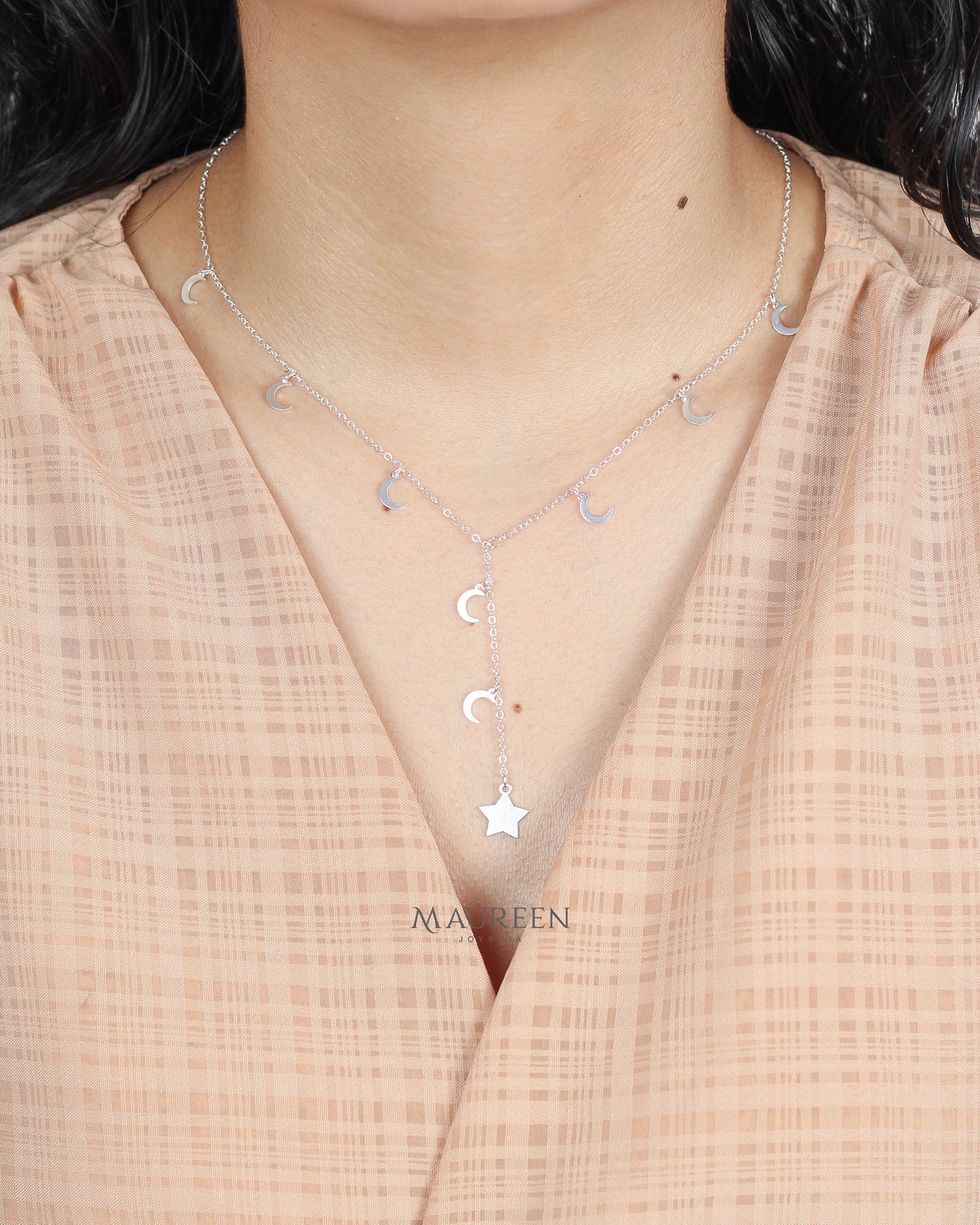 Collar dije lunas y estrellas - Plata