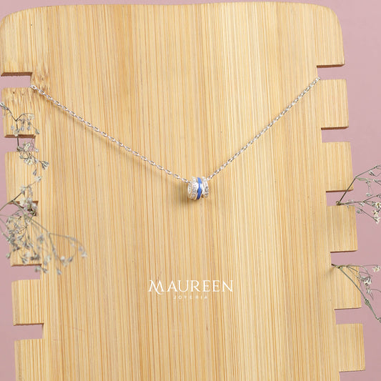 Collar tres aros pasantes con circones - Plata