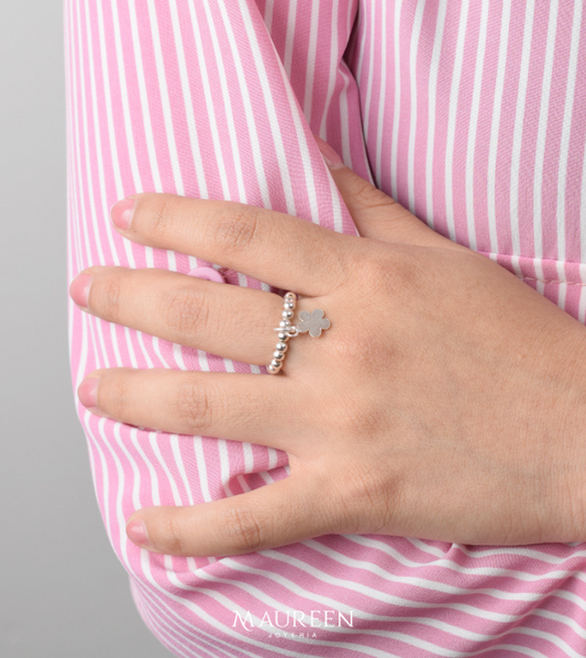 Anillo ajustable de formas - Plata