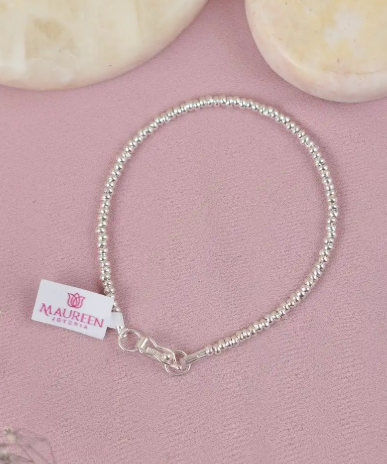 Pulsera chaquira mediana- Plata