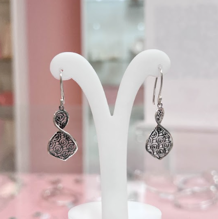 Arete enrollado calado - Plata