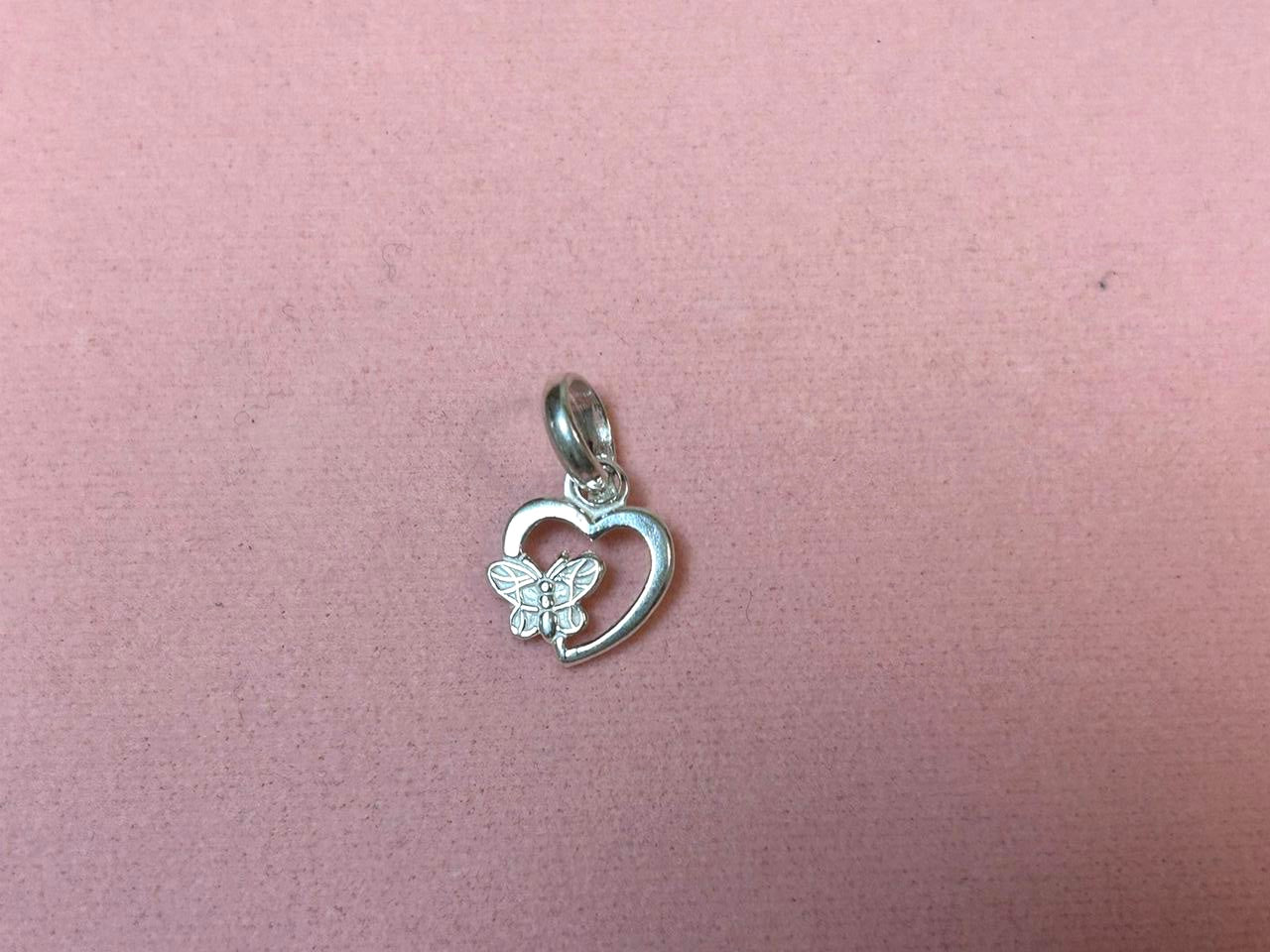 Dije mariposa corazón - Plata