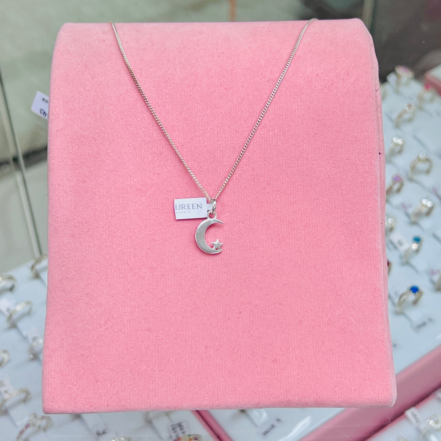 Dije luna y estrella - Plata