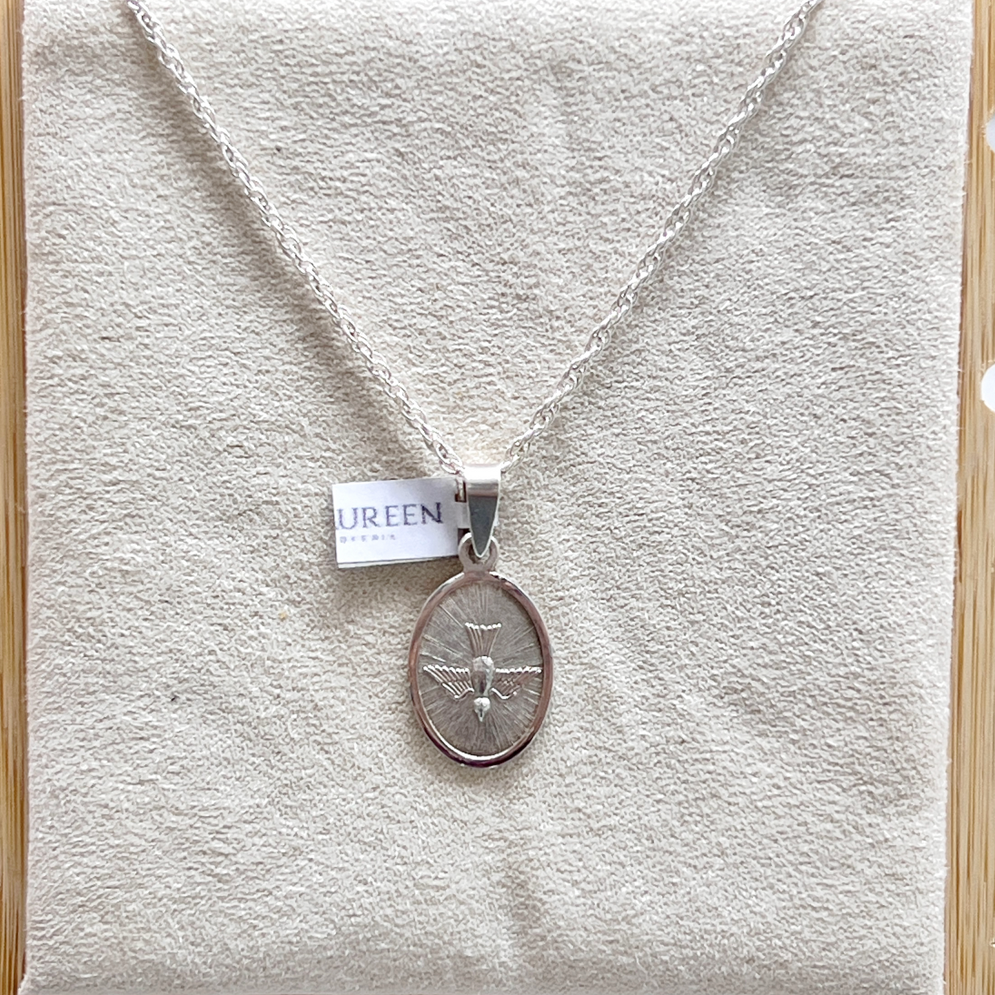 Dije Espiritu Santo circular- plata