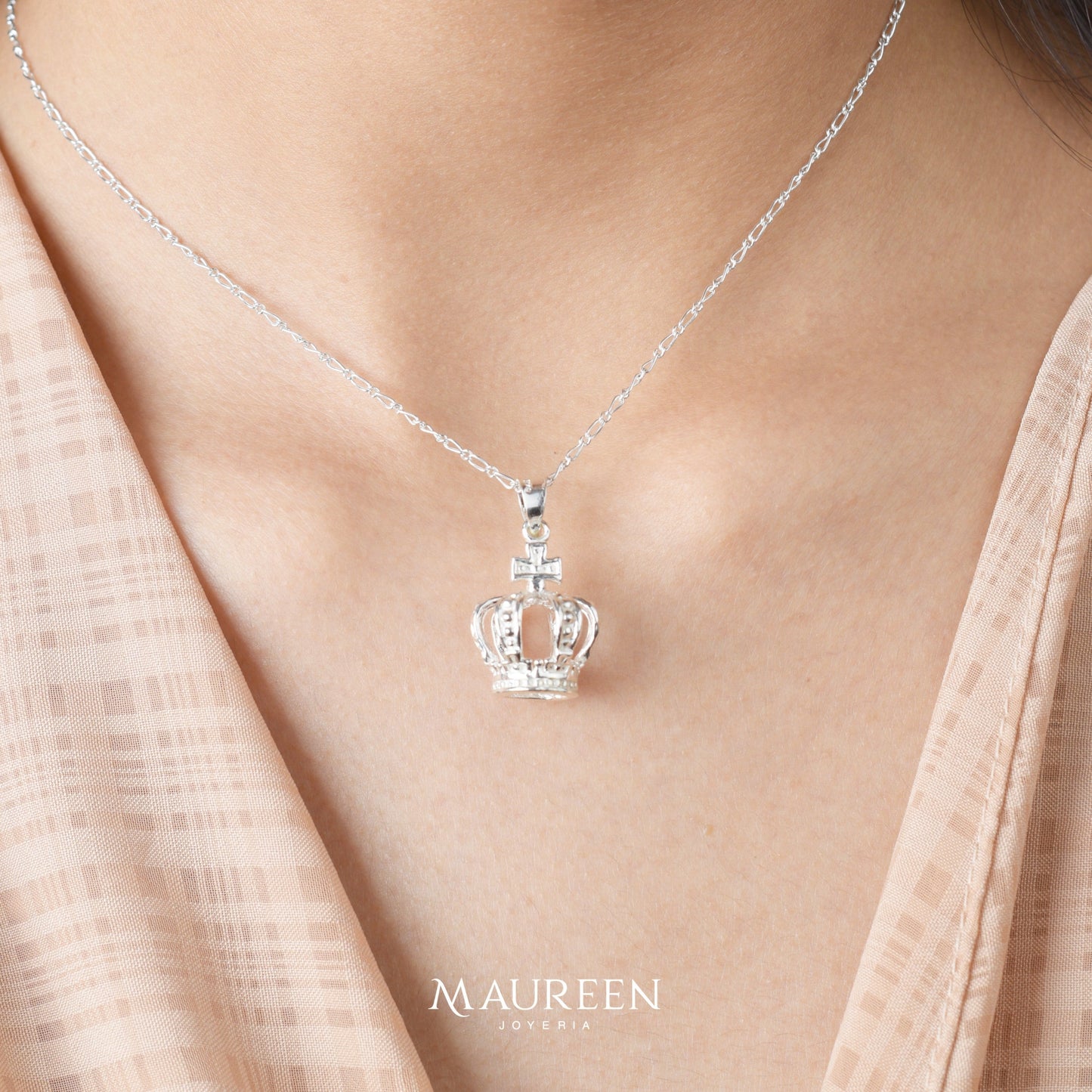 Dije corona grande - Plata