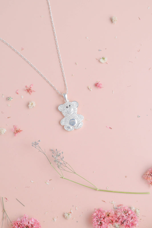 Dije osos con circones - Plata