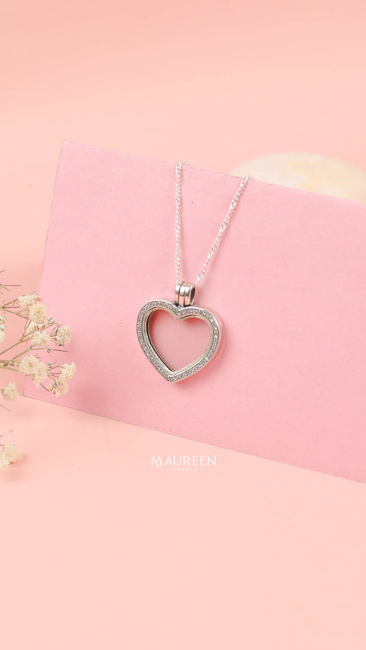 Dije corazon portaretrato - plata