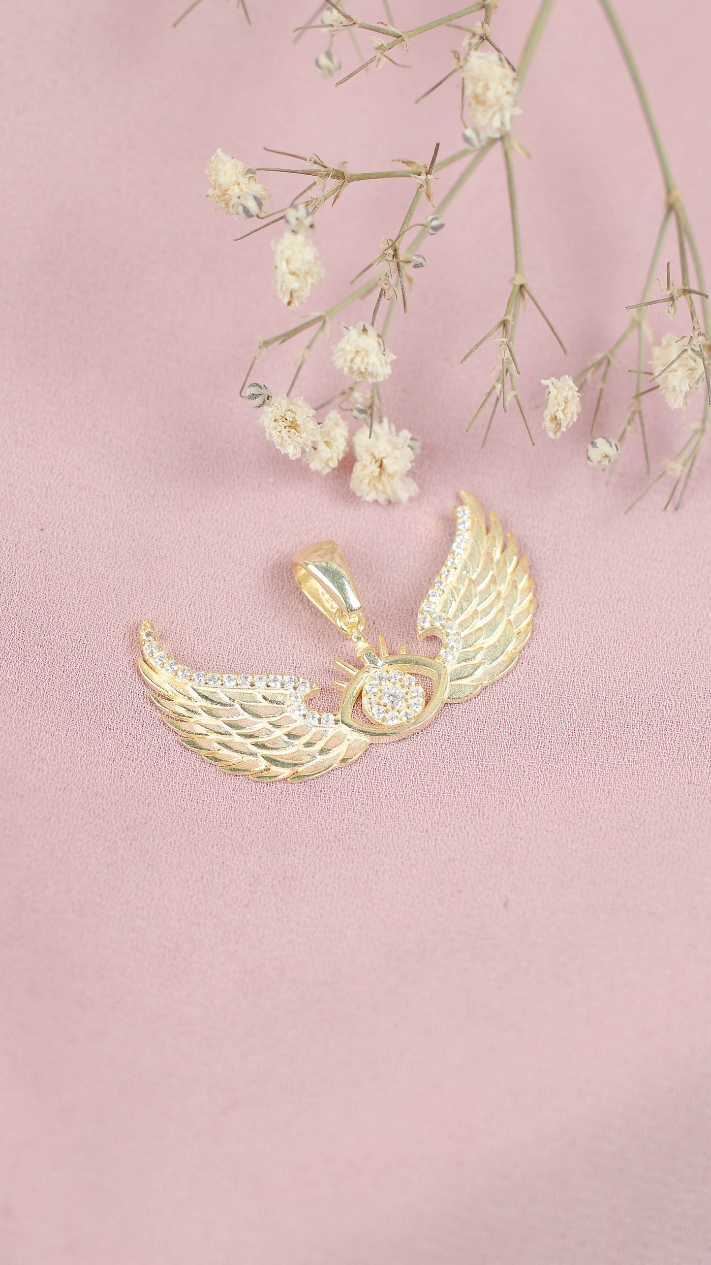 Dije alas desplegadas - Plata/Oro