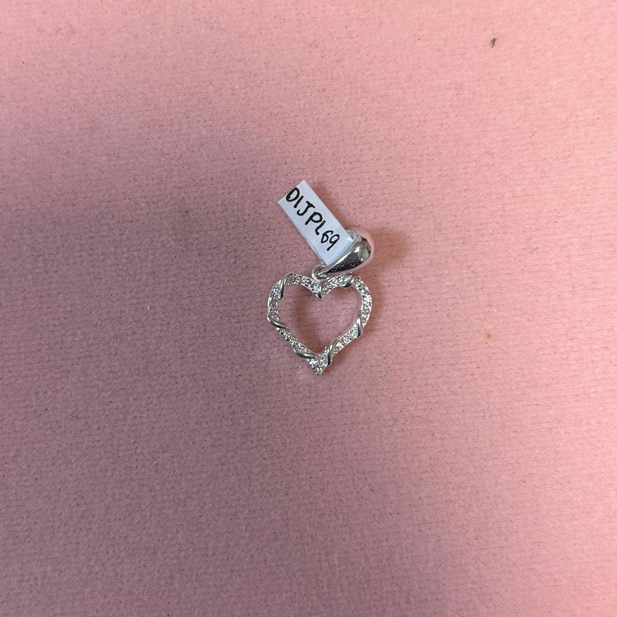 Dije corazón circones entrelazados - Plata